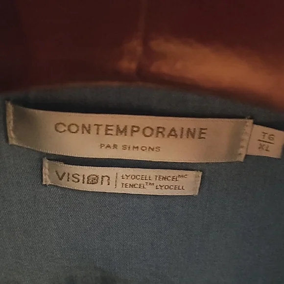 Simons Light Denim Ruffled Blouse - Picture 3 of 7